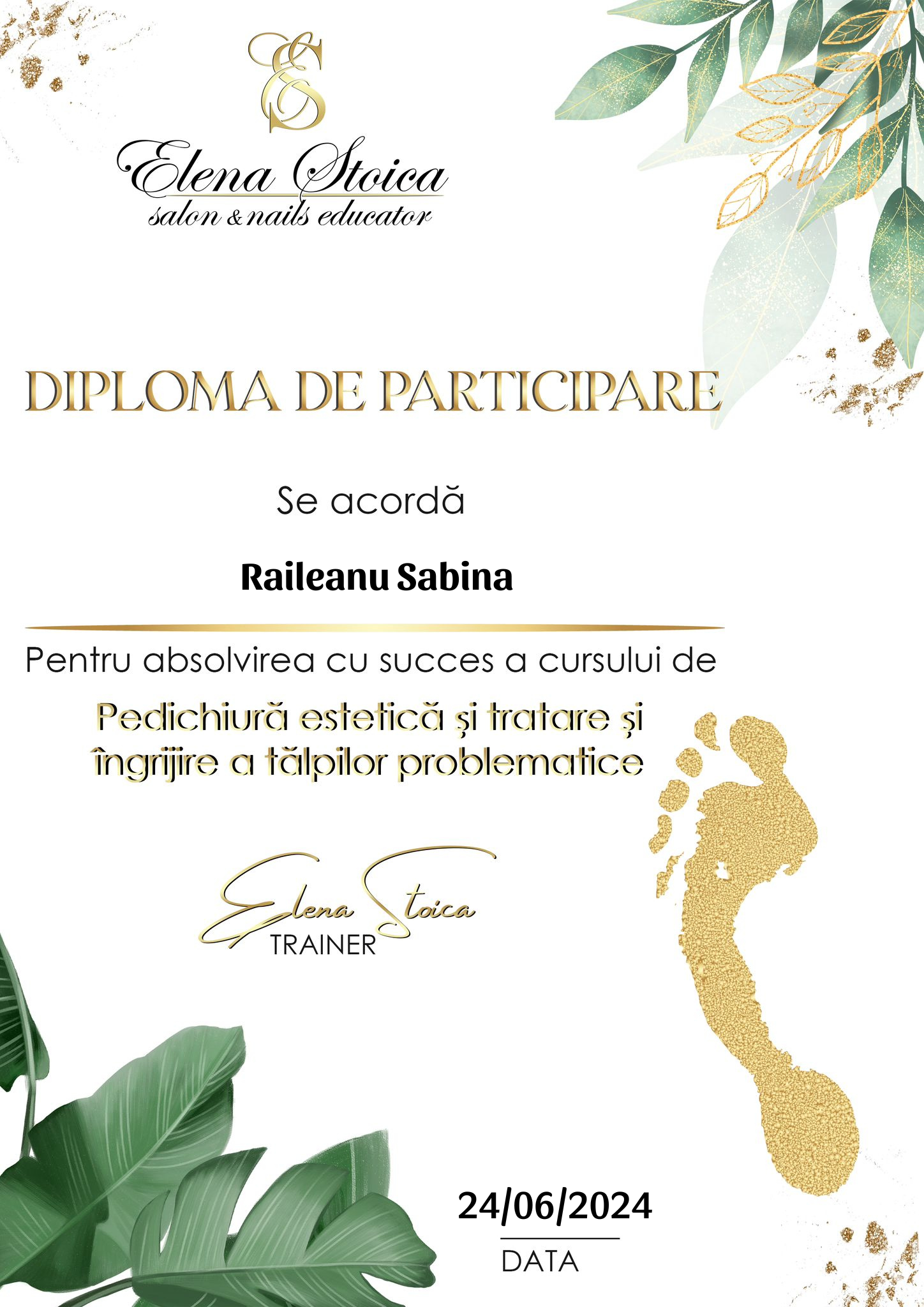 Certificat Completare